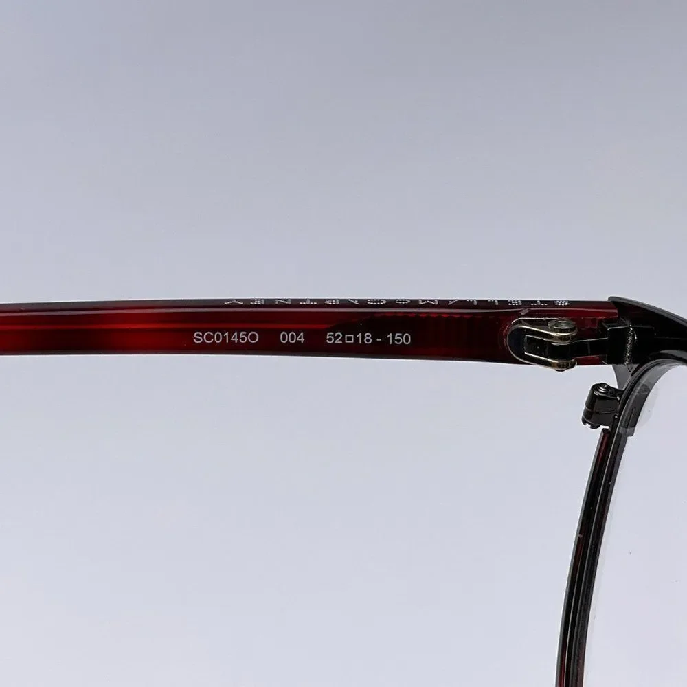 🔥 Stella McCartney SC0145O 004 Eyeglasses Havana Burgundy Metal Oval Women